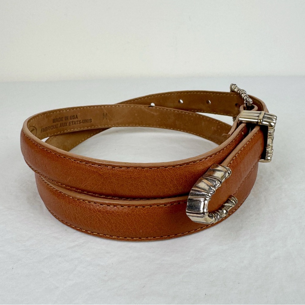 Talbots Vintage Bamboo Buckle Brown Belt - Picture 4 of 8
